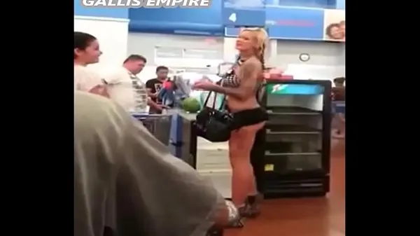 Best Sexy Blonde Showing Ass At The Super Market cool Tube