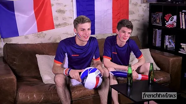 Best Two twinks support the French Soccer team in their own way cool Tube