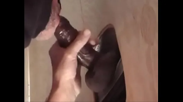 Milking Black Cock at The Gloryhole