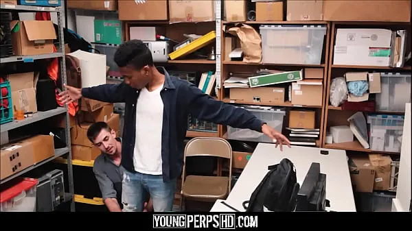 Best Black Twink Caught Shoplifting Fucked By White Security Officer cool Tube