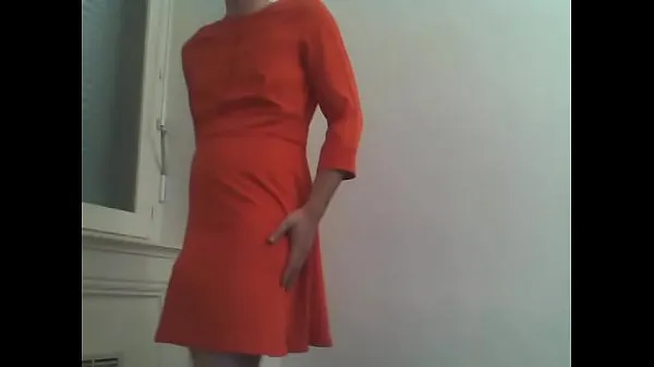 Melhor Sexy red dress crossdresser tubo legal