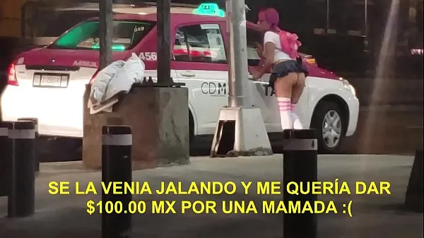 最好的Fantasía de prostituta en tlalpan, el taxista me quería pagar $100.00 por una mamada y se la venia jalando en el vids凉爽的管子