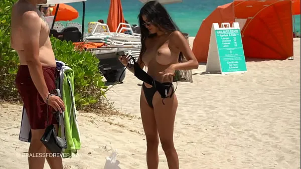 Beste Huge boob hotwife at the beach coole tube