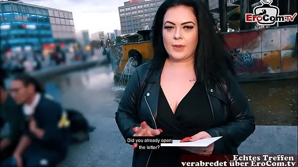 Bedste German fat BBW girl picked up at street casting cool rør