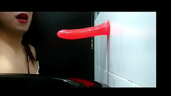 Bästa Blowjob mit einem Deep-Throat-Dildo coola röret